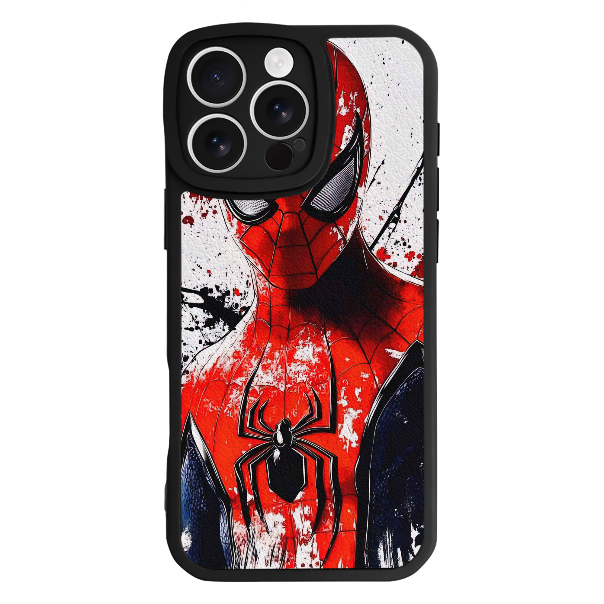 Spider Man スパイダーマン 【iPhone 16シリーズ対応】シリコンスマホケース（レザー調） 材質：シリコン